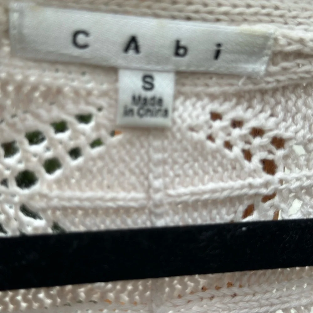 CAbi Cable Knit Cotton Cream Sweater - Picture 3 of 11
